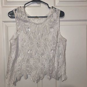 White detailed blouse